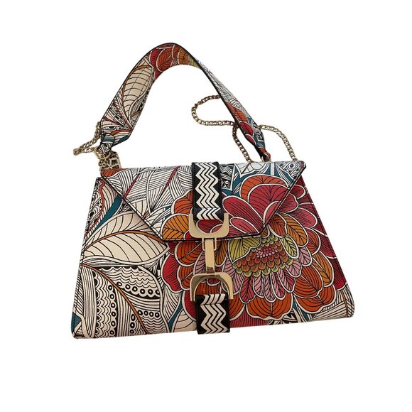 Trina Turk Womens Shoulder Crossbody Bag Multicolor Floral Print Casual - Picture 11 of 16